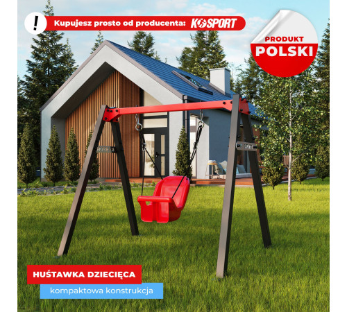 Гойдалка K-SPORT KSOZ023 SUPER FUN - сіро-червона Гойдалка K-SPORT KSOZ023 SUPER FUN - сіро-червона