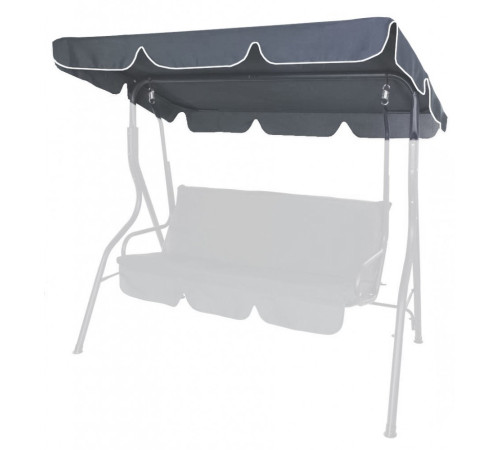 Тент для садової гойдалки Bonro 170 x 110 см, сірий