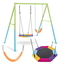 Гойдалка Intex 44125 Гніздо лелеки, 235 x 254 x 200 см - зелено-синя