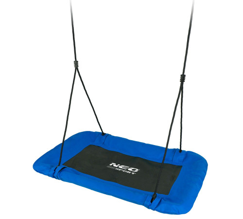 Гойдалка з гніздом лелеки Swingo2, 110 x 70 см - синьо-чорна