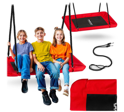 Huśtawka bocianie gniazdo prostokątna Neo-Sport Swingo 110 x 70 cm