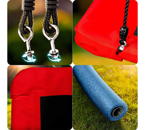 Huśtawka bocianie gniazdo prostokątna Neo-Sport Swingo 110 x 70 cm