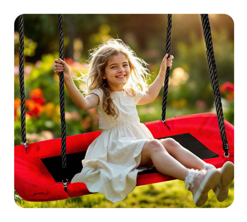 Huśtawka bocianie gniazdo prostokątna Neo-Sport Swingo 110 x 70 cm