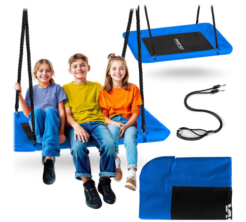 Huśtawka bocianie gniazdo prostokątna Neo-Sport Swingo 110 x 70 cm