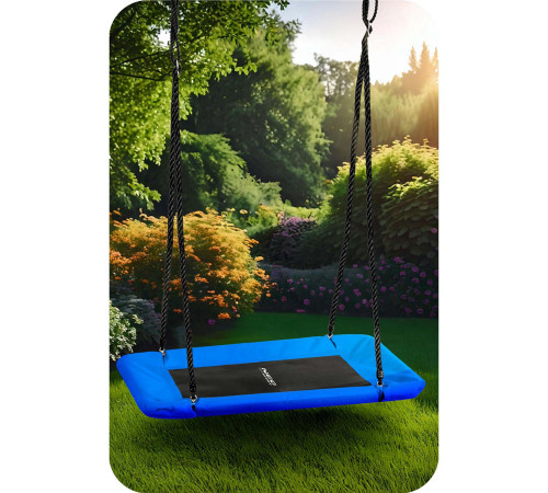 Huśtawka bocianie gniazdo prostokątna Neo-Sport Swingo 110 x 70 cm