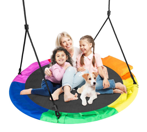 Huśtawka bocianie gniazdo Swingo XXL wielokolorowa 120 cm