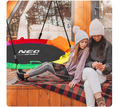 Huśtawka bocianie gniazdo Swingo XXL wielokolorowa 120 cm