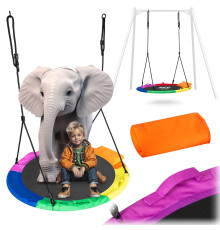 Гойдалка-гніздо Neo-Sport Swingo XXL 120 см, різнокольорова