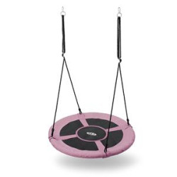 Гойдалка NB5031p NESTSCHAUKEL NILS CAMP, 100 см - рожево-чорна