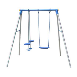 Гойдалка одномісна для дітей MASTER A3, 212 x 166 x 200 см - синьо-сіра