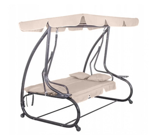 Гойдалка садова Bonro Garden BW-002 3 -місна бежева