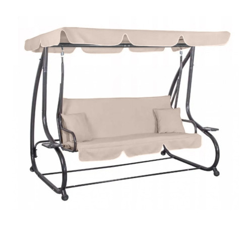 Гойдалка садова Bonro Garden BW-002 3 -місна бежева