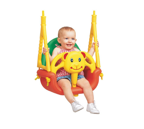Гойдалка-сидіння «Ведмедик» 3-в-1 Edu-Toys, 130 х 162 см - різнокольорова Гойдалка-сидіння «Ведмедик» 3-в-1 Edu-Toys, 130 х 162 см - різнокольорова
