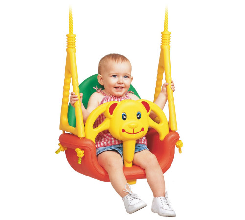 Гойдалка-сидіння «Ведмедик» 3-в-1 Edu-Toys, 130 х 162 см - різнокольорова Гойдалка-сидіння «Ведмедик» 3-в-1 Edu-Toys, 130 х 162 см - різнокольорова