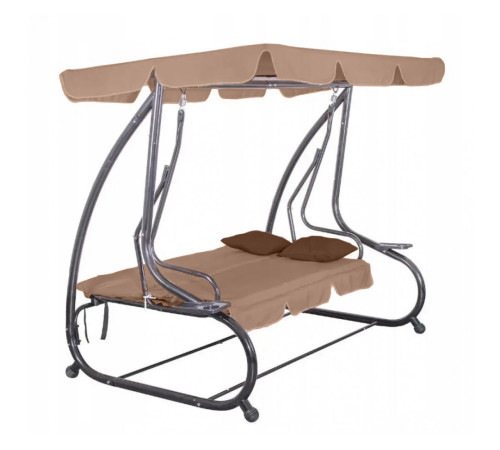 Гойдалка садова Bonro Garden BW-002 3 місна коричнева