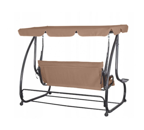 Гойдалка садова Bonro Garden BW-002 3 місна коричнева
