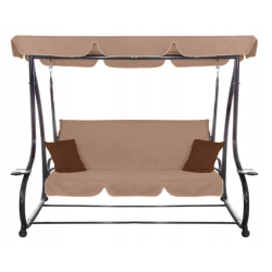 Гойдалка садова Bonro Garden BW-002 3 місна коричнева 