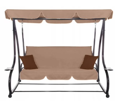 Гойдалка садова Bonro Garden BW-002 3 місна коричнева