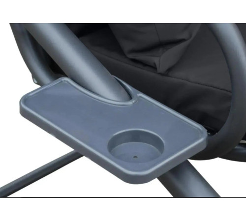 Гойдалка садова Bonro Garden BW-002 3 місна темно-сіра