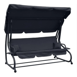 Гойдалка садова Bonro Garden BW-002 3 місна темно-сіра 