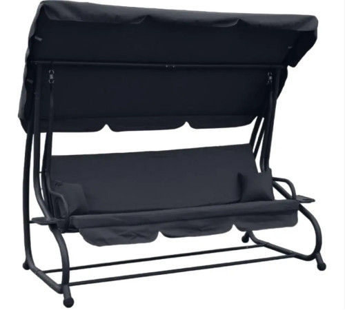 Гойдалка садова Bonro Garden BW-002 3 місна темно-сіра