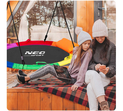 Гойдалка Neo-Sport Лелече гніздо Swingo XXL 110 см - різнокольорова Гойдалка Neo-Sport Лелече гніздо Swingo XXL 110 см - різнокольорова