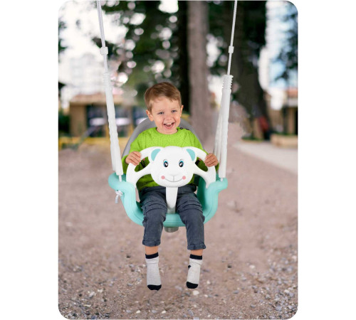 Гойдалка 3-в-1 Ведмежа Ricokids, 130 х 162 см - бірюзова