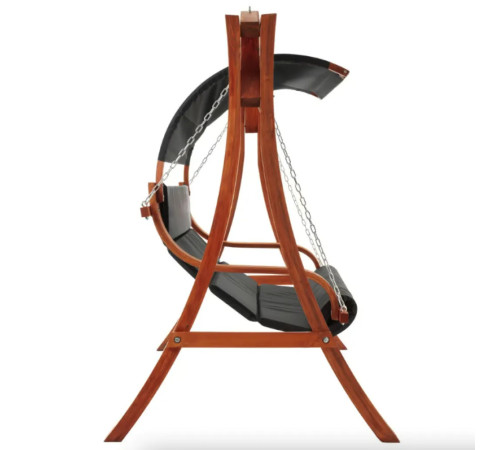 Садова гойдалка Di Volio Pergia 2 місна, чорно-коричнева