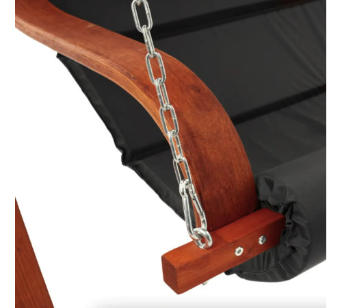 Садова гойдалка Di Volio Pergia 2 місна, чорно-коричнева