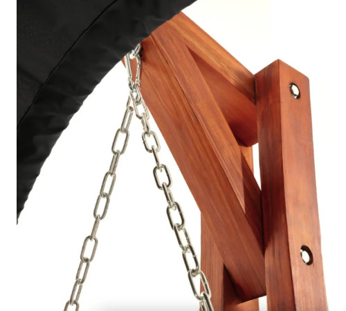 Садова гойдалка Di Volio Pergia 2 місна, чорно-коричнева