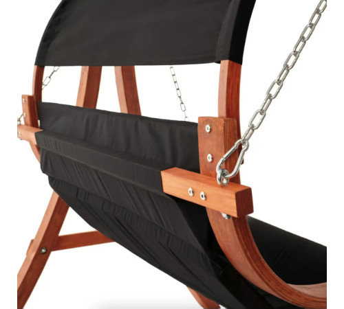 Садова гойдалка Di Volio Pergia 2 місна, чорно-коричнева