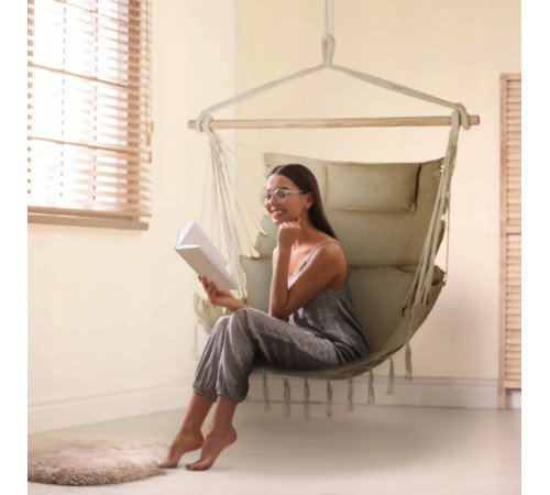 Гамак-крісло Outtec Boho Sois XXL, бежевий Гамак-крісло Outtec Boho Sois XXL, бежевий
