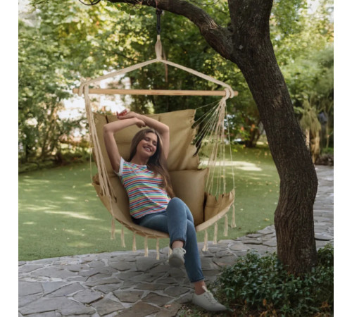 Гамак-крісло Outtec Boho Sois XXL, бежевий Гамак-крісло Outtec Boho Sois XXL, бежевий