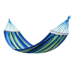 Гамак одномісний з планкою SJ-0010-2BL, 174 х 80 см - синьо-зелений