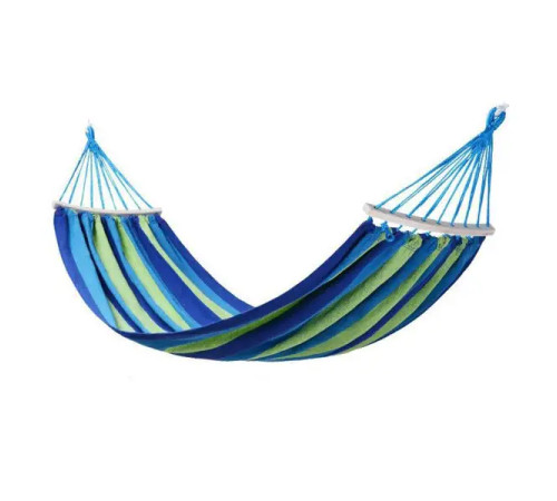 Гамак одномісний з планкою SJ-0010-2BL, 174 х 80 см - синьо-зелений