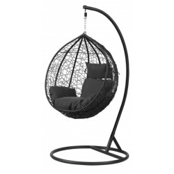 Крісло-гойдалка кокон Bonro 329 M, чорно-сіре