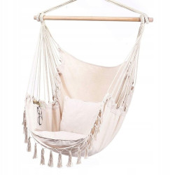 Крісло-гойдалка підвісне Bonro B-093, бежеве