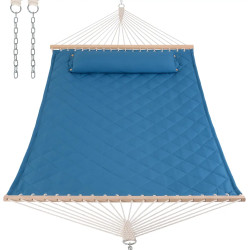 Гамак двомісний з планками WCG SOFT XXL 200 x 140 см - блакитний 