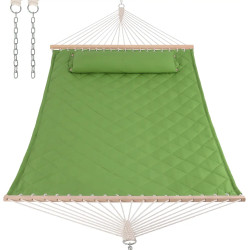 Гамак двомісний з планками WCG SOFT XXL 200 x 140 см - зелений 