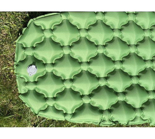 Каримат надувний WCG 195 х 56 х 6 см - зелений