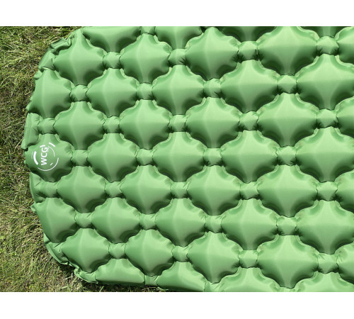 Каримат надувний WCG 195 х 56 х 6 см - зелений