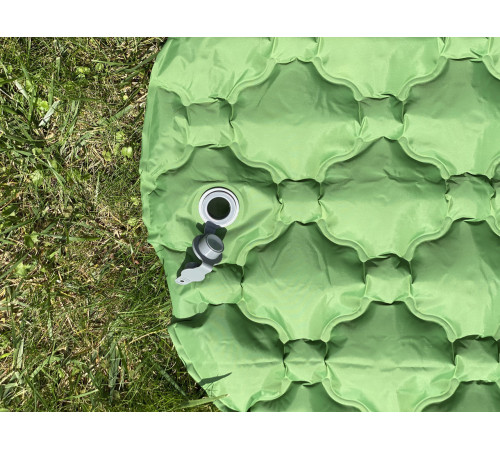 Каримат надувний WCG 195 х 56 х 6 см - зелений