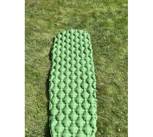 Каримат надувний WCG 195 х 56 х 6 см - зелений