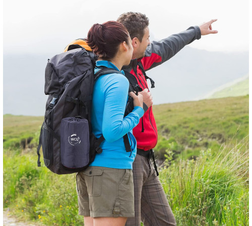 Гамак одномісний WCG TOURING XXL 300 х 200 см - чорно-червоний