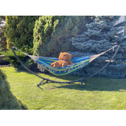 Гамак одномісний WCG BALI XL 200 х 100 см - зелено-синій