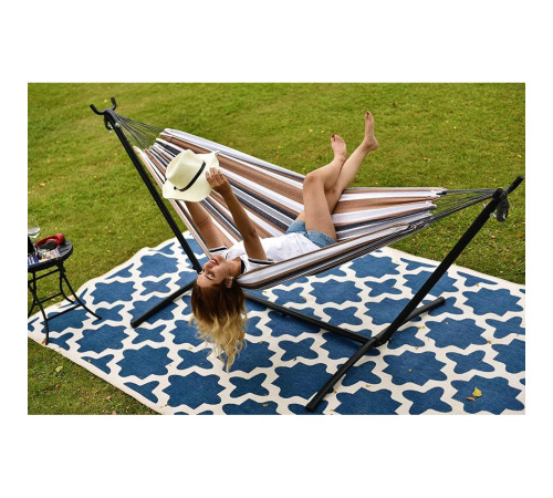 Гамак двомісний з каркасом Bonro B-090 різнокольоровий