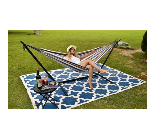 Гамак двомісний з каркасом Bonro B-090 різнокольоровий