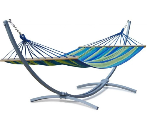 Гамак одномісний з планкою WCG RIO XL 200 х 100 см - зелено-синій