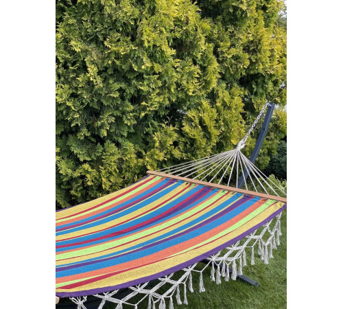 Гамак одномісний з планкою WCG BALI XL 200 х 100 см - різнокольоровий
