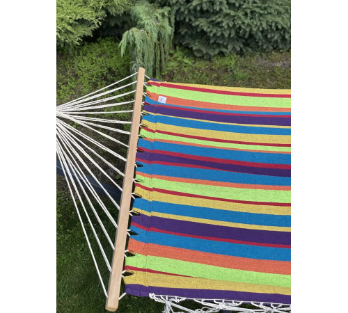 Гамак одномісний з планкою WCG BALI XL 200 х 100 см - різнокольоровий